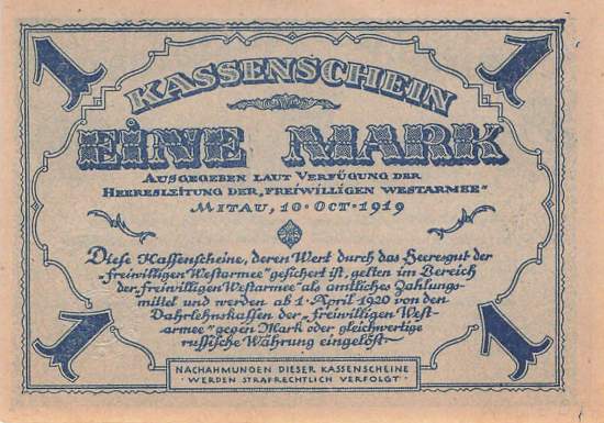 1 Mark Mil-1 1 Marka 1919